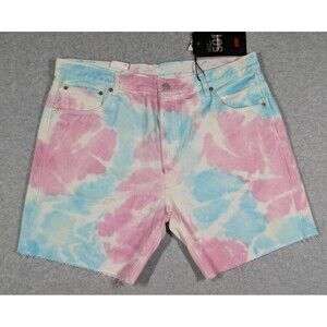 Levis Men Shorts 36x6 NWT 501 '93 LGBT Pride Cutoff Button Fly‎ Raw Frayed Hem